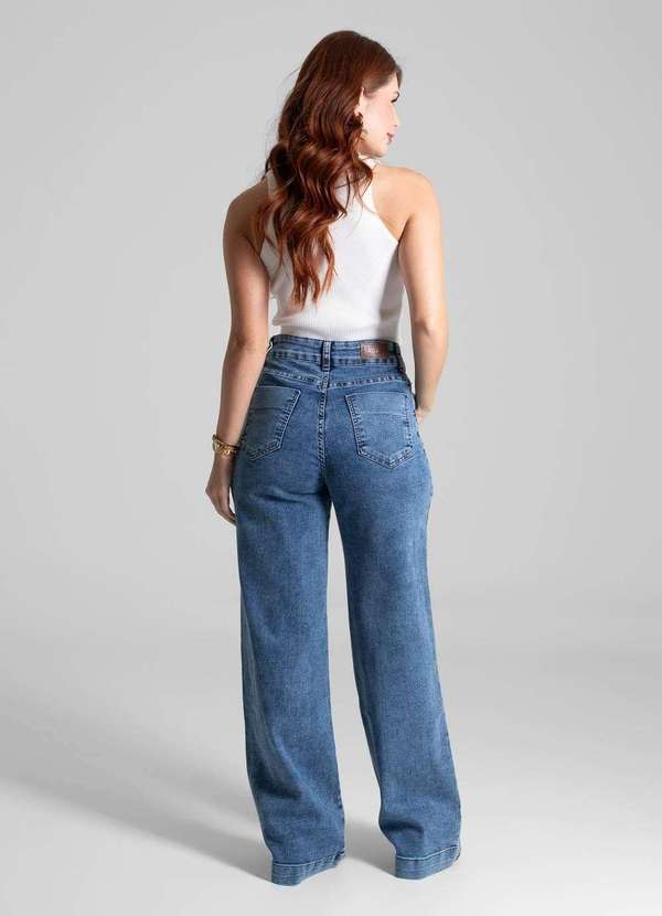 Sawary - Calça Jeans Sawary Wide Leg - 281735 Azul 4