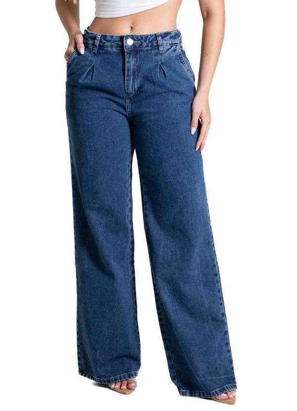 Sawary - Calça Jeans Sawary Wide Leg - 281751 Azul
