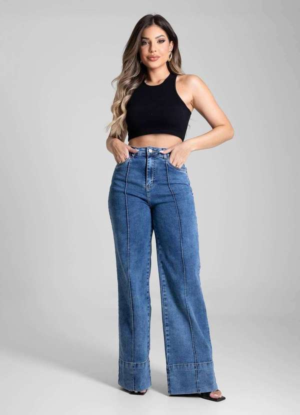 Sawary - Calça Jeans Sawary Wide Leg - 281764 Azul 2