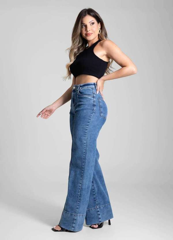Sawary - Calça Jeans Sawary Wide Leg - 281764 Azul 3