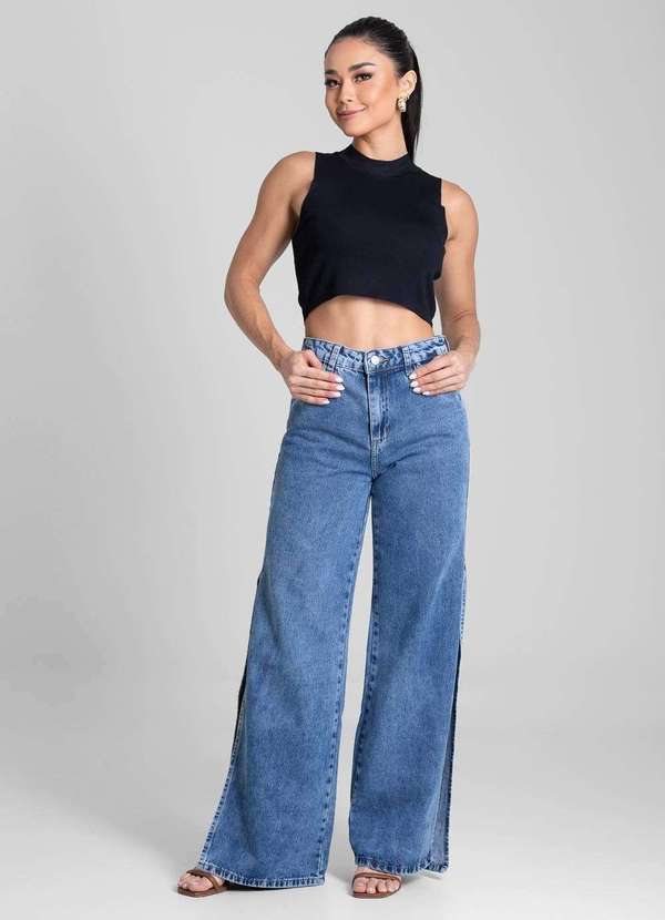 Sawary - Calça Jeans Sawary Wide Leg - 281794 Azul 2
