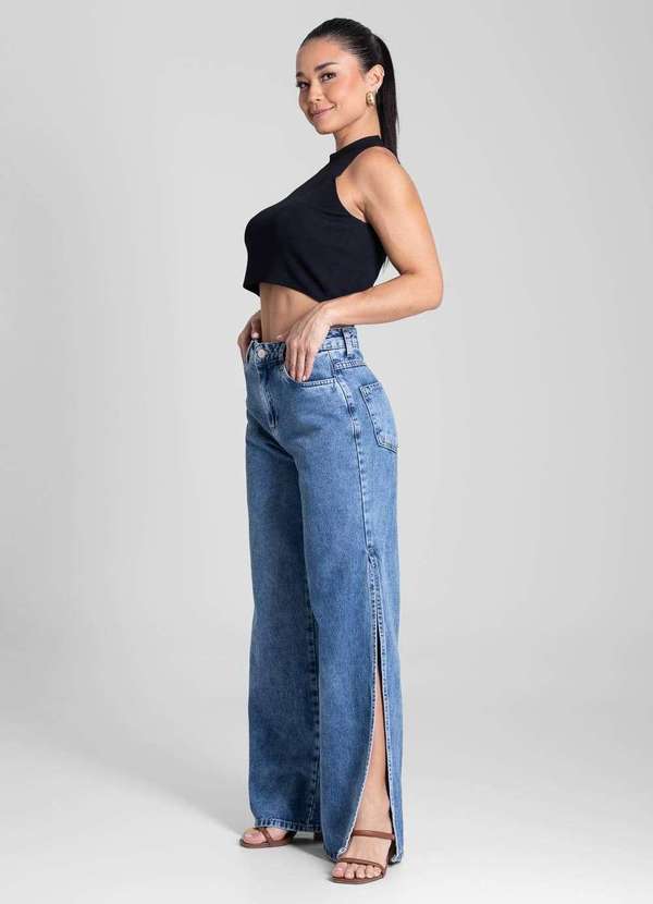 Sawary - Calça Jeans Sawary Wide Leg - 281794 Azul 3
