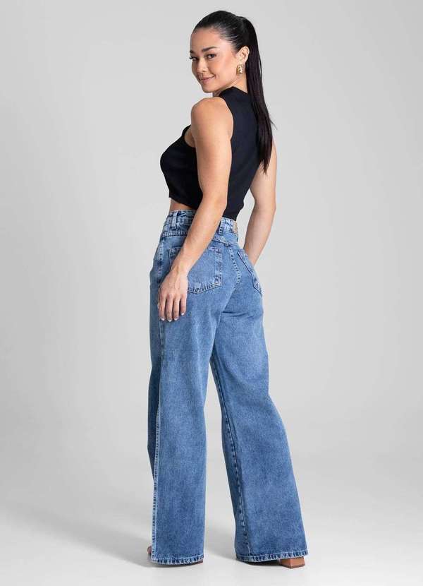Sawary - Calça Jeans Sawary Wide Leg - 281794 Azul 4