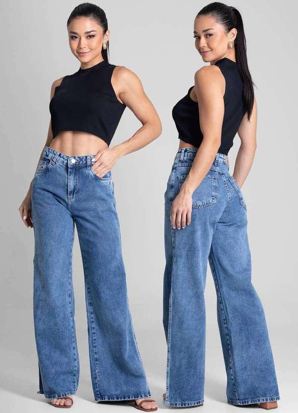 Sawary - Calça Jeans Sawary Wide Leg - 281794 Azul 6