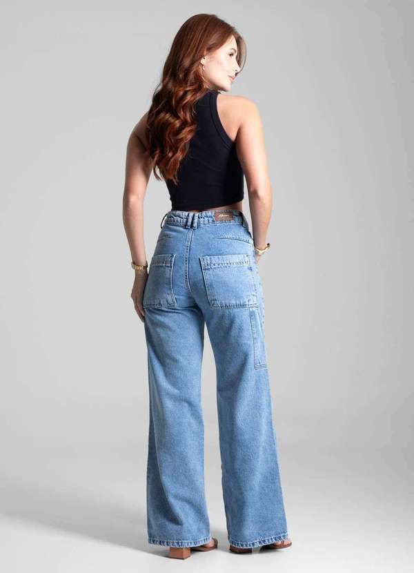 Sawary - Calça Jeans Sawary Wide Leg - 281864 Azul 4
