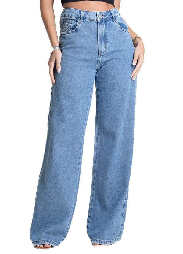 Sawary - Calça Jeans Sawary Wide Leg - 281865 Azul