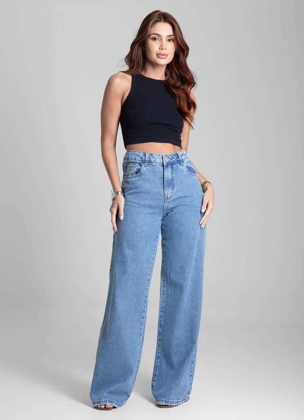 Sawary - Calça Jeans Sawary Wide Leg - 281865 Azul 2
