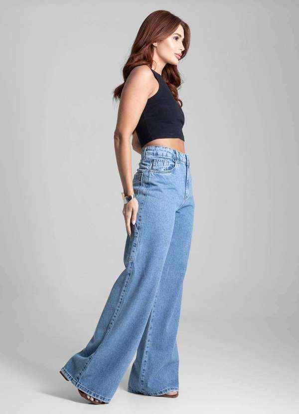 Sawary - Calça Jeans Sawary Wide Leg - 281865 Azul 3