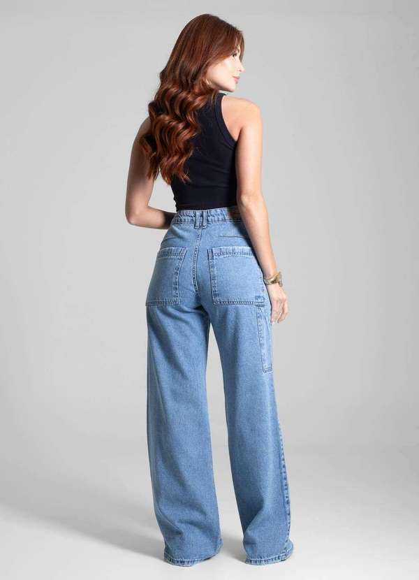 Sawary - Calça Jeans Sawary Wide Leg - 281865 Azul 4