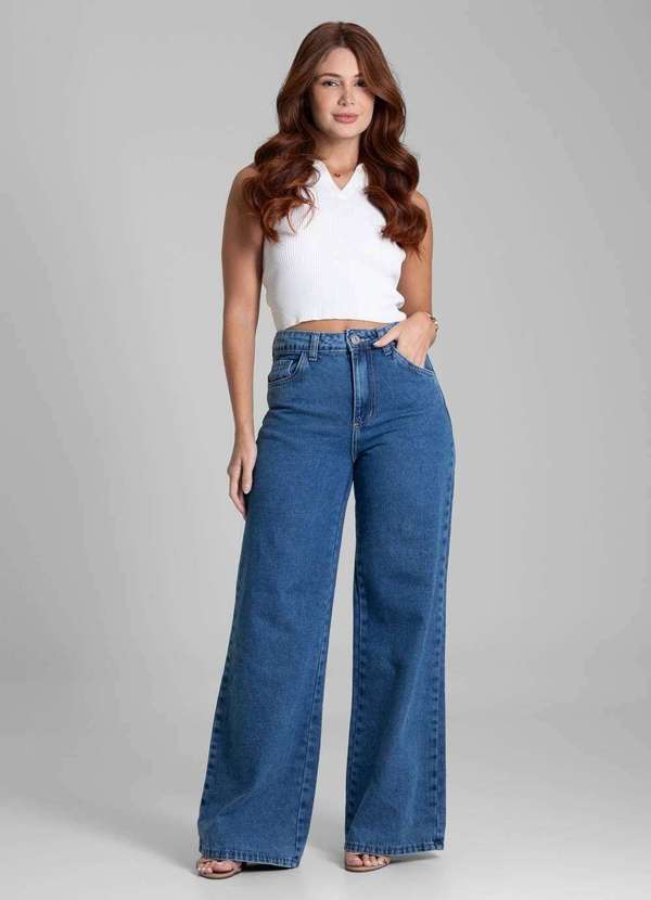 Sawary - Calça Jeans Sawary Wide Leg - 281921 Azul 2