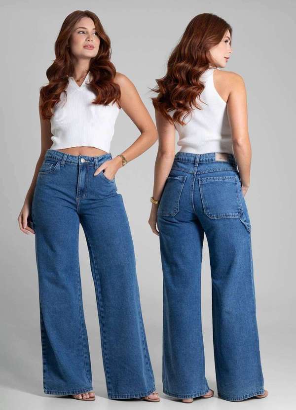 Sawary - Calça Jeans Sawary Wide Leg - 281921 Azul 6