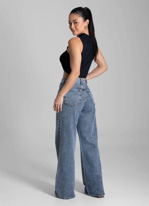 Sawary - Calça Jeans Sawary Wide Leg - 281939 Azul 4