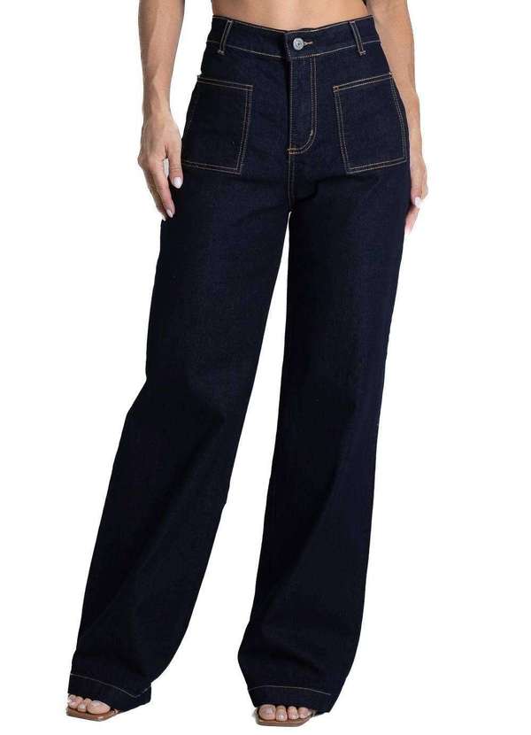 Sawary - Calça Jeans Sawary Wide Leg - 282030 Azul
