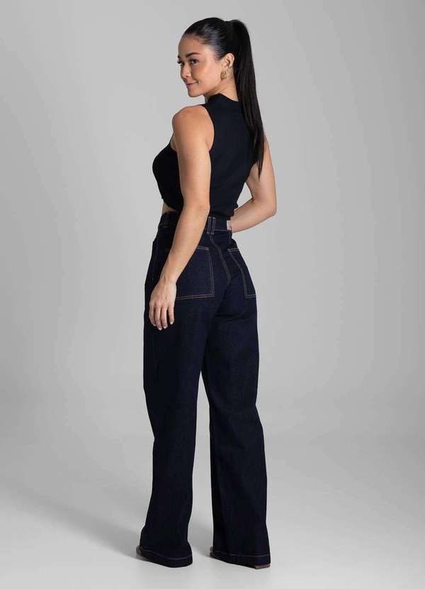 Sawary - Calça Jeans Sawary Wide Leg - 282030 Azul 4