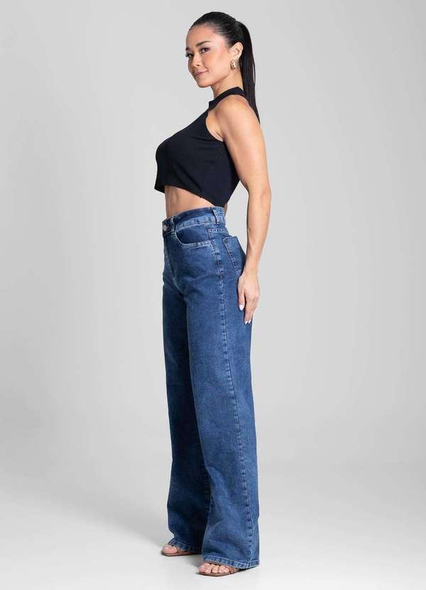Sawary - Calça Jeans Sawary Wide Leg - 282040 Azul 3