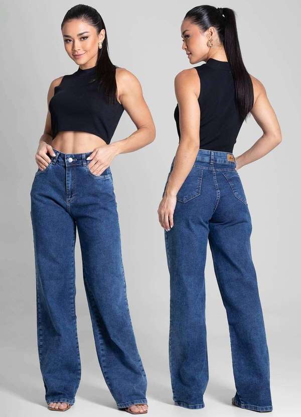 Sawary - Calça Jeans Sawary Wide Leg - 282040 Azul 6