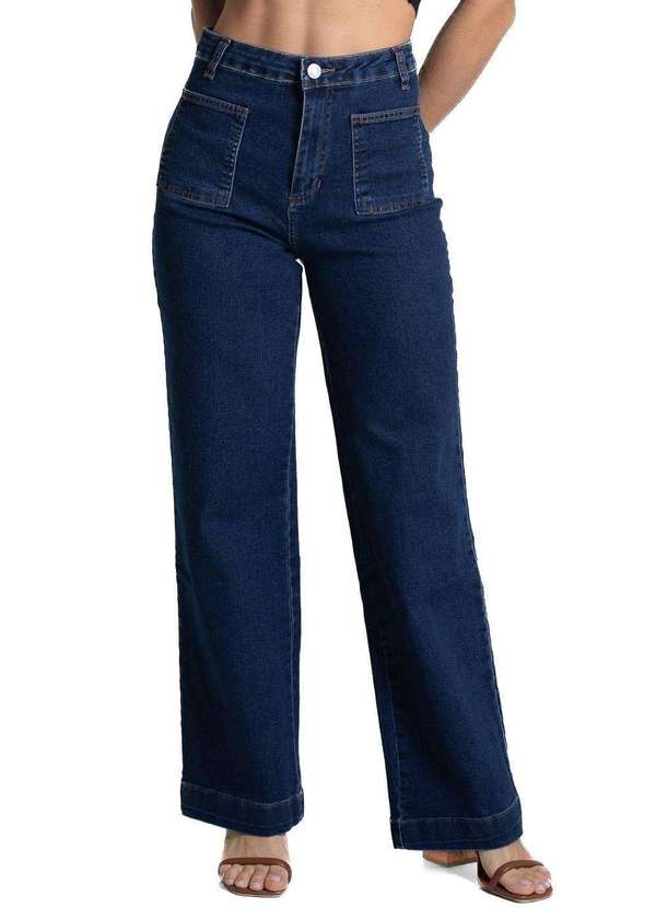 Sawary - Calça Jeans Sawary Wide Leg - 282056 Azul