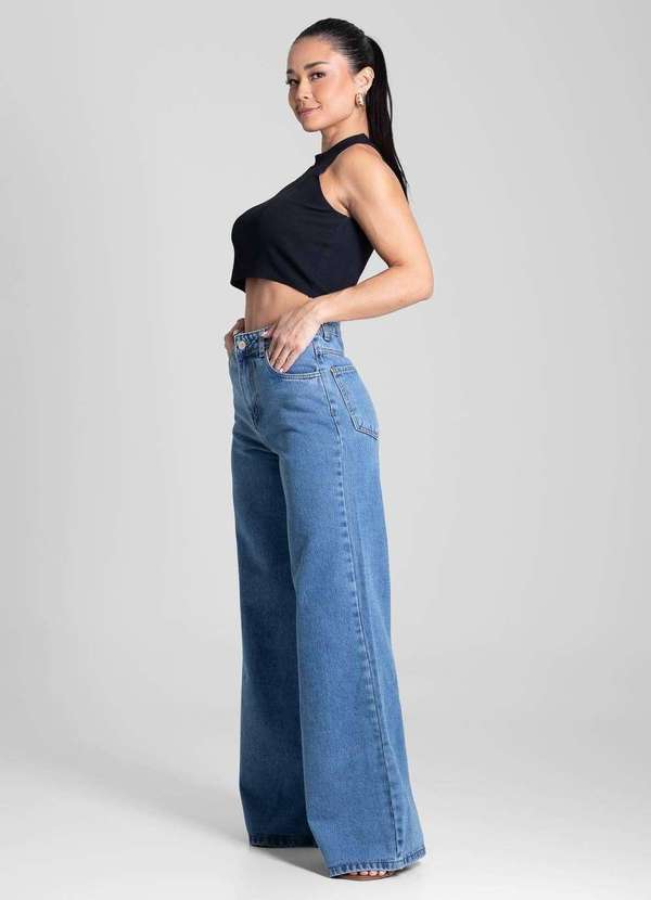 Sawary - Calça Jeans Sawary Wide Leg - 282069 Azul 3