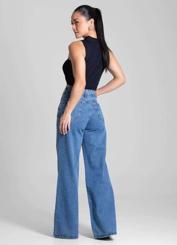 Sawary - Calça Jeans Sawary Wide Leg - 282069 Azul 4