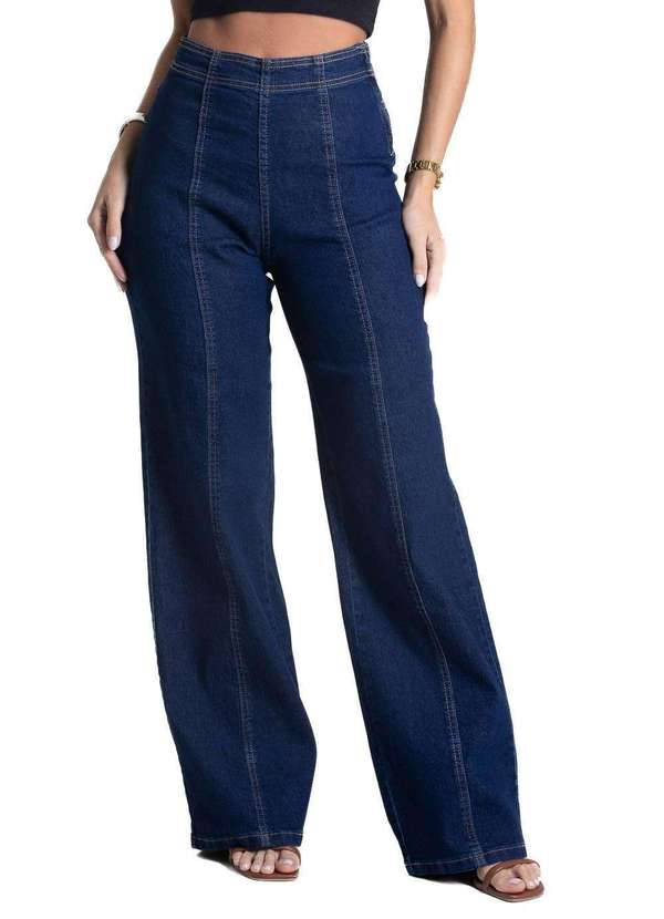 Sawary - Calça Jeans Sawary Wide Leg - 282257 Azul