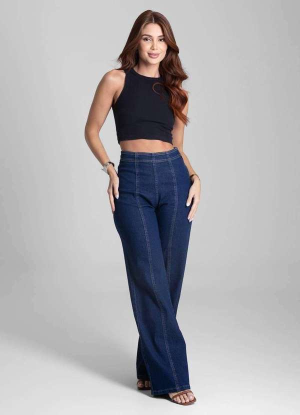 Sawary - Calça Jeans Sawary Wide Leg - 282257 Azul 2