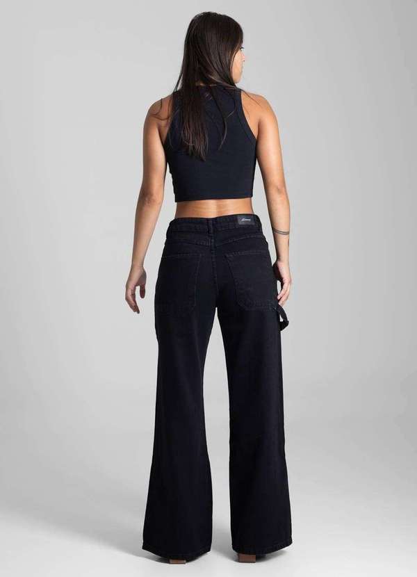 Sawary - Calça Jeans Sawary Wide Leg - 282261 Preto 4
