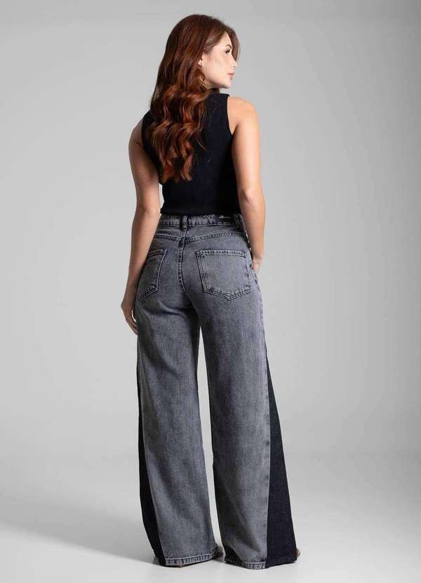 Sawary - Calça Jeans Sawary Wide Leg - 282300 Preto 4