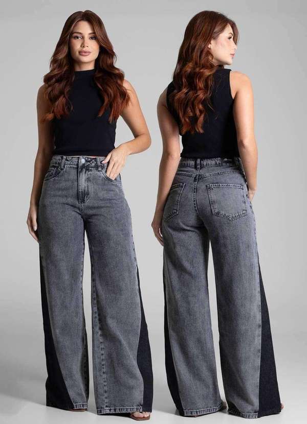 Sawary - Calça Jeans Sawary Wide Leg - 282300 Preto 6
