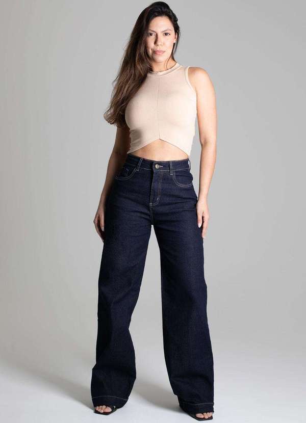 Sawary - Calça Jeans Sawary Wide Leg - 276266 Azul 2