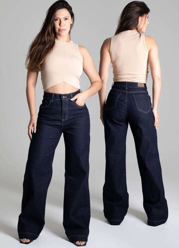 Sawary - Calça Jeans Sawary Wide Leg - 276266 Azul 6
