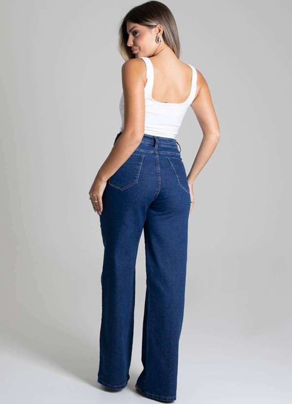 Sawary - Calça Jeans Sawary Wide Leg Azul 3