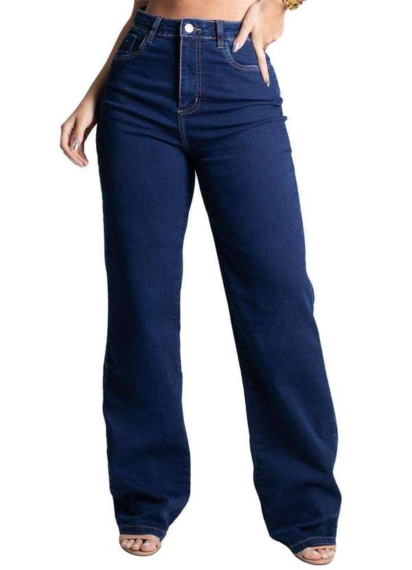 Sawary - Calça Jeans Sawary Wide Leg Azul