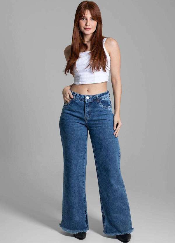 Sawary - Calça Jeans Sawary Wide Leg Calça Jeans Sawary 273149 38