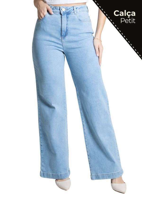 Sawary - Calça Jeans Sawary Wide Leg Petit Azul