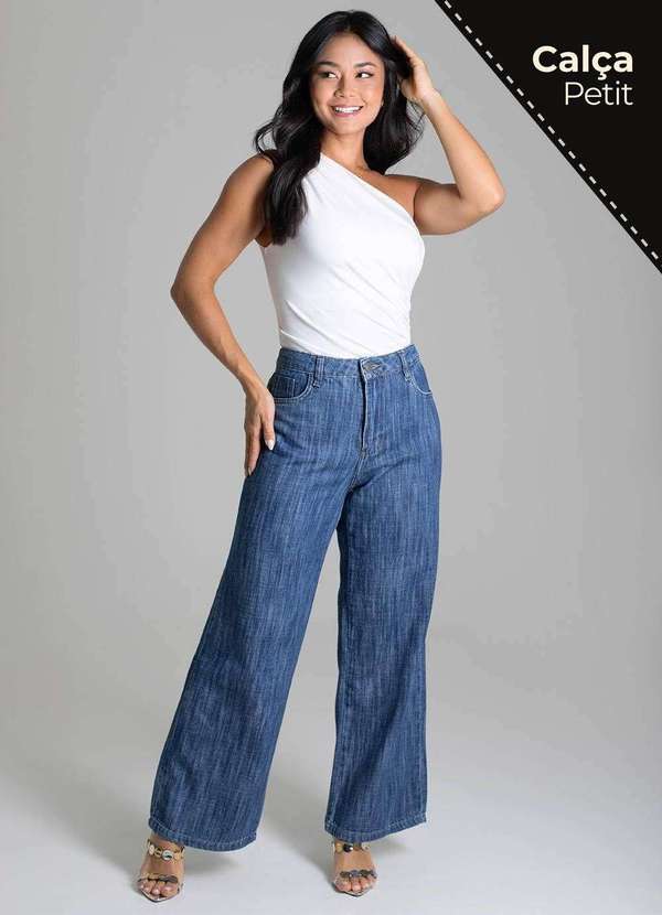 Sawary - Calça Jeans Sawary Wide Leg Petit - 279149 Azul 2