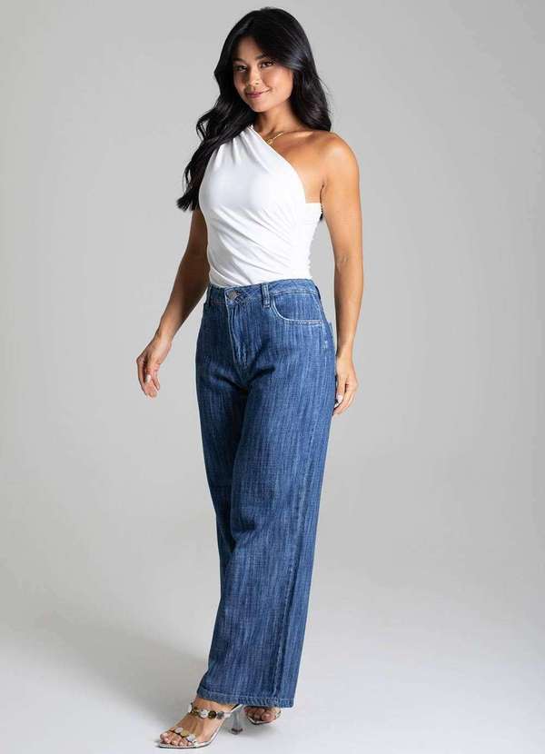 Sawary - Calça Jeans Sawary Wide Leg Petit - 279149 Azul 3