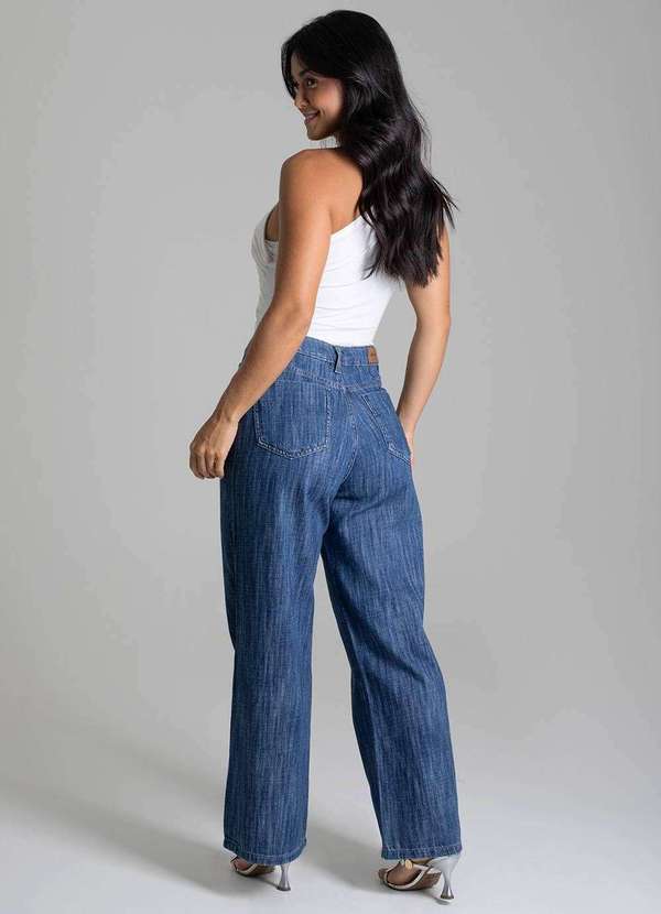 Sawary - Calça Jeans Sawary Wide Leg Petit - 279149 Azul 4
