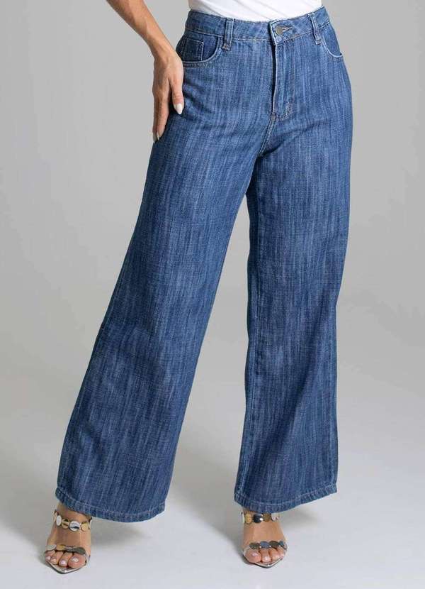 Sawary - Calça Jeans Sawary Wide Leg Petit - 279149 Azul 5