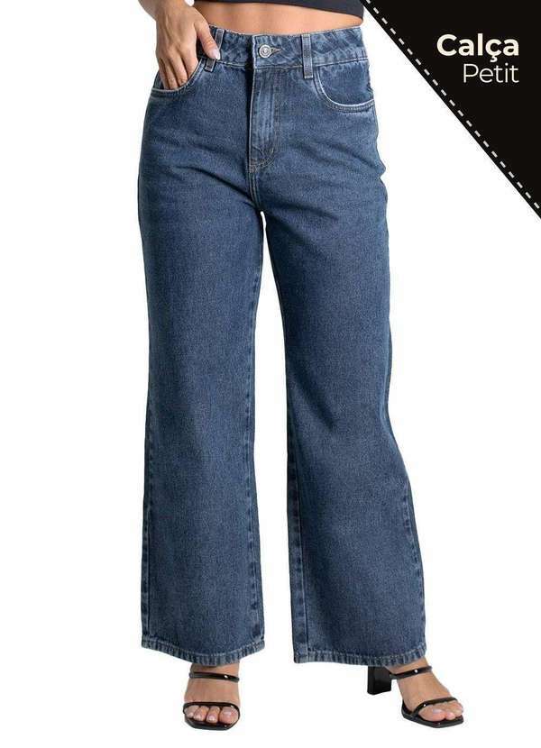 Sawary - Calça Jeans Sawary Wide Leg Petit - 279318 Azul