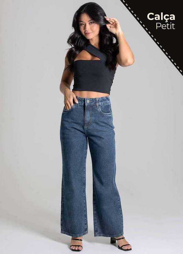 Sawary - Calça Jeans Sawary Wide Leg Petit - 279318 Azul 2