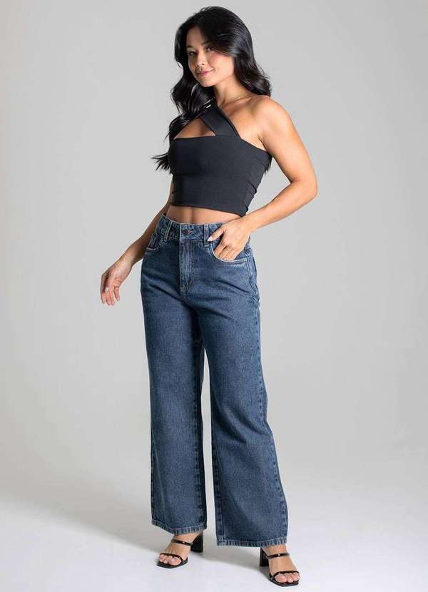 Sawary - Calça Jeans Sawary Wide Leg Petit - 279318 Azul 3