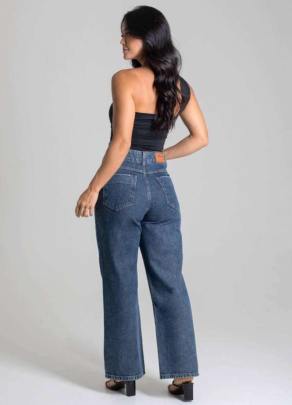 Sawary - Calça Jeans Sawary Wide Leg Petit - 279318 Azul 4