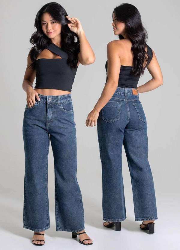 Sawary - Calça Jeans Sawary Wide Leg Petit - 279318 Azul 6