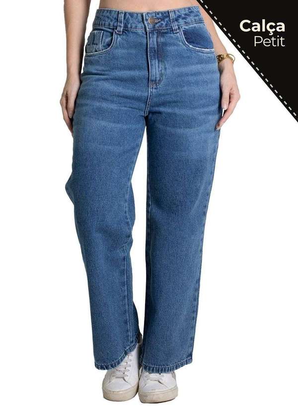 Sawary - Calça Jeans Sawary Wide Leg Petit - 279443 Azul