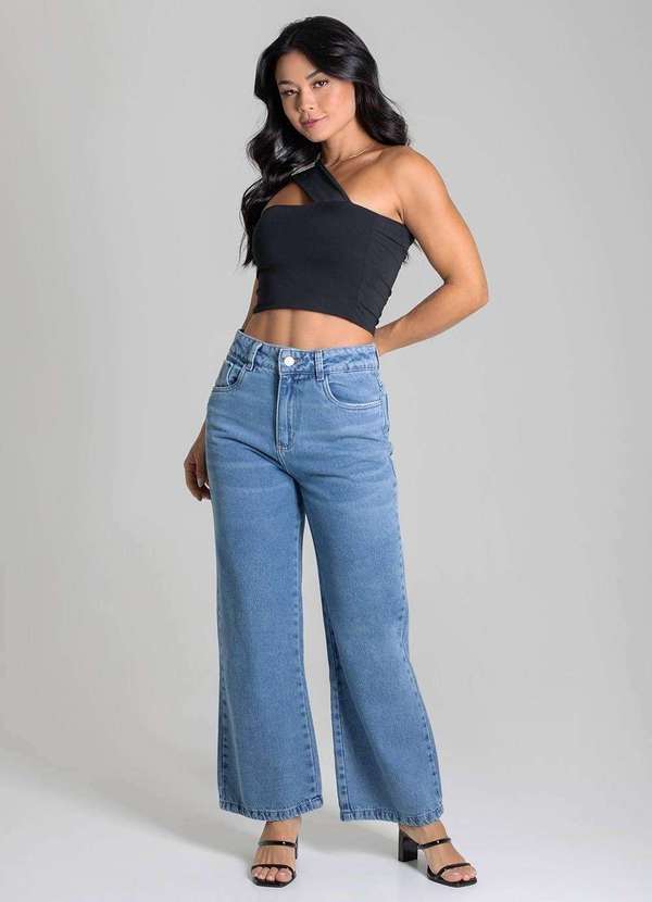 Sawary - Calça Jeans Sawary Wide Leg Petit - 279506 Azul 2