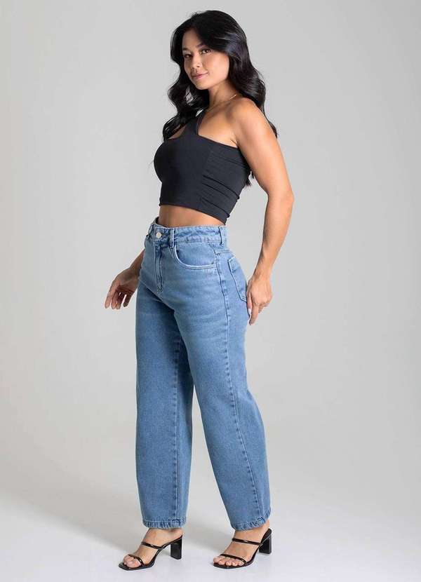 Sawary - Calça Jeans Sawary Wide Leg Petit - 279506 Azul 3