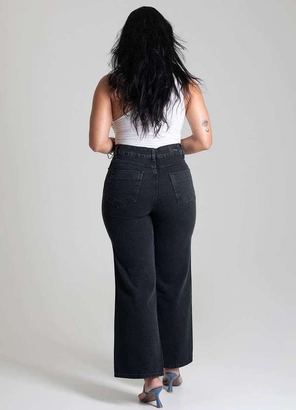 Sawary - Calça Jeans Sawary Wide Leg Petit - 279517 Preto 3