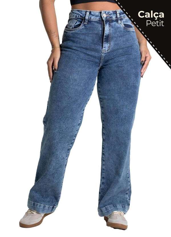 Sawary - Calça Jeans Sawary Wide Leg Petit - 279577 Azul