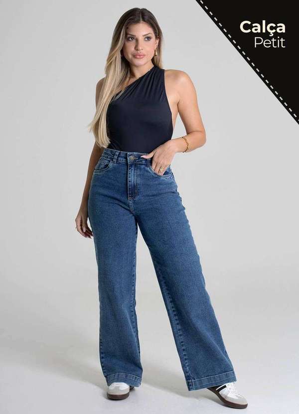 Sawary - Calça Jeans Sawary Wide Leg Petit - 279639 Azul 2
