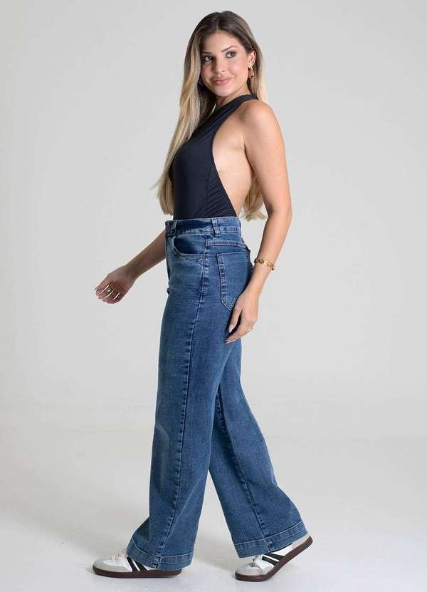 Sawary - Calça Jeans Sawary Wide Leg Petit - 279639 Azul 3